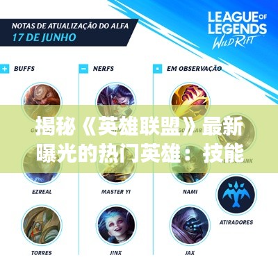揭秘《英雄联盟》最新曝光的热门英雄：技能解析与游戏策略