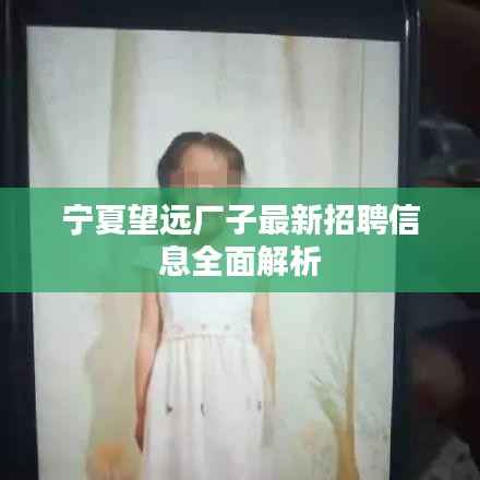 宁夏望远厂子最新招聘信息全面解析