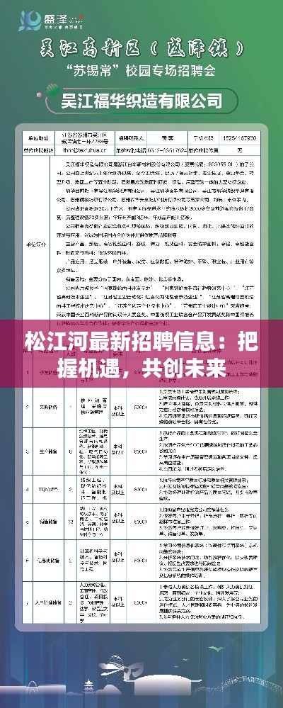 松江河最新招聘信息:把握机遇,共创未来