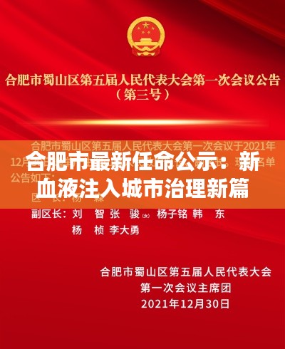 合肥市最新任命公示：新血液注入城市治理新篇章