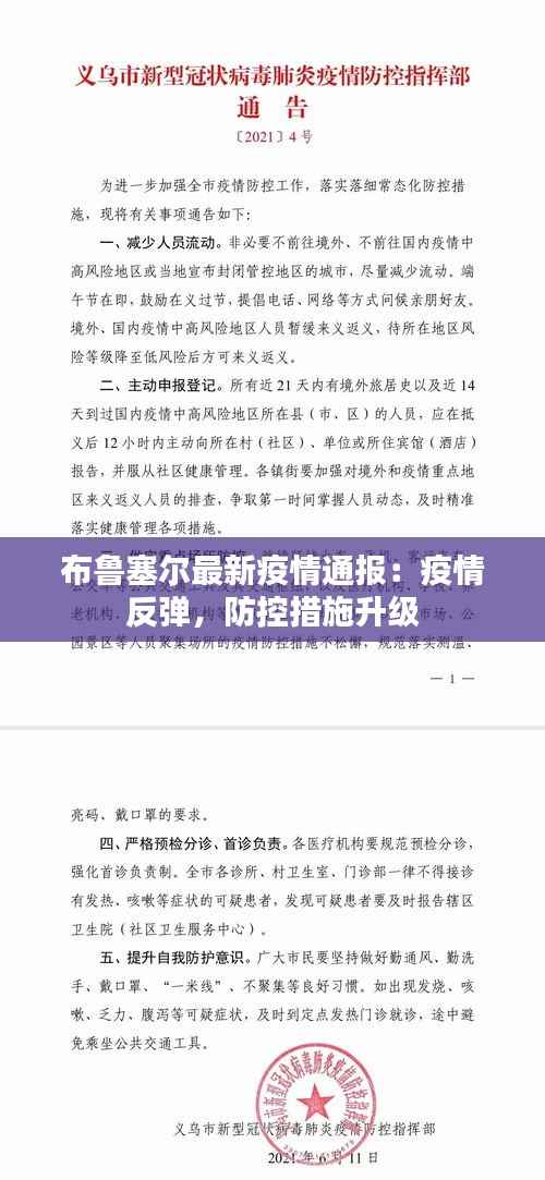 布鲁塞尔最新疫情通报:疫情反弹,防控措施升级