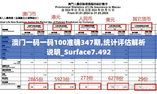 澳门一码一码100准确347期,统计评估解析说明_Surface7.492