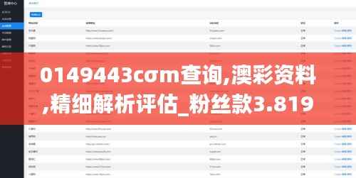 0149443cσm查询,澳彩资料,精细解析评估_粉丝款3.819
