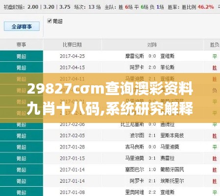 29827cσm查询澳彩资料九肖十八码,系统研究解释定义_精英版10.808