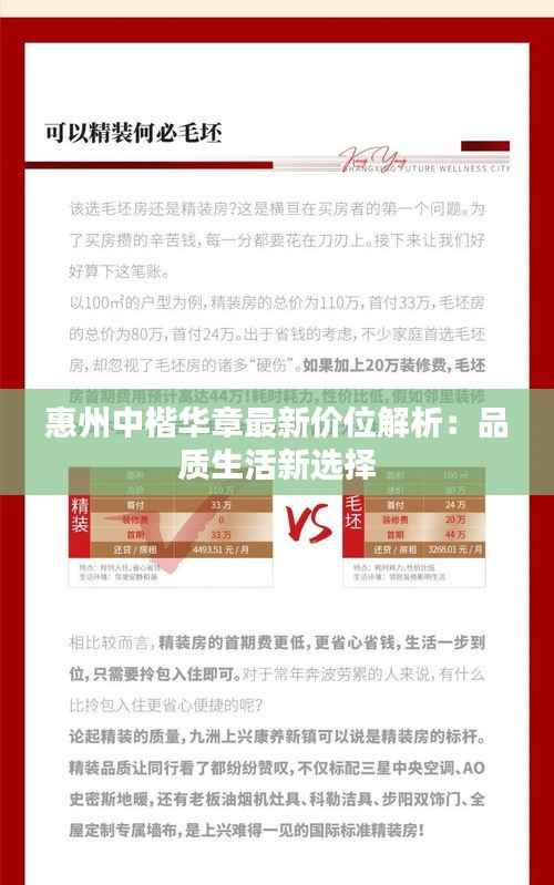 惠州中楷华章最新价位解析：品质生活新选择