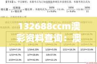 132688ccm澳彩资料查询：澳彩资料全面剖析及其对策略制定的影响