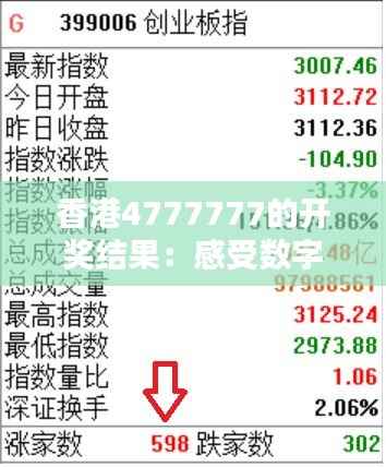 香港4777777的开奖结果：感受数字的魔力和幸运的降临