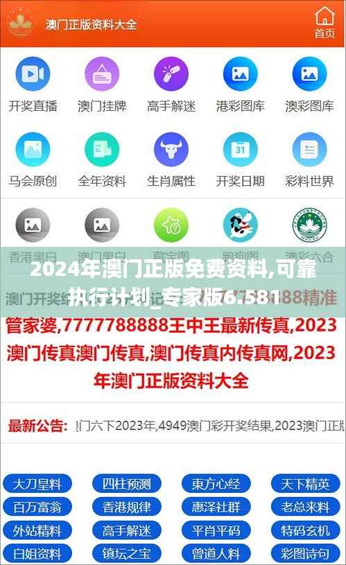 2024年澳门正版免费资料,可靠执行计划_专家版6.581