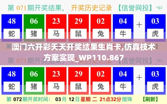 澳门六开彩天天开奖结果生肖卡,仿真技术方案实现_WP110.867