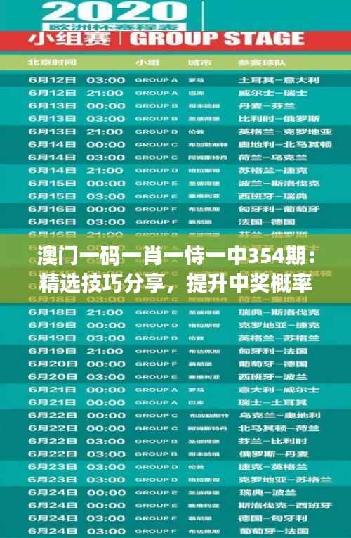 澳门一码一肖一恃一中354期：精选技巧分享，提升中奖概率的关键洞察