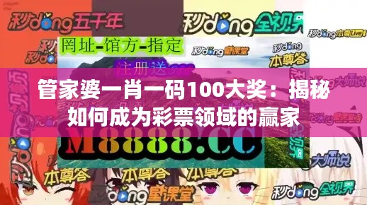 管家婆一肖一码100大奖:揭秘如何成为彩票领域的赢家