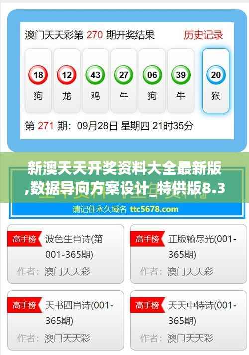 新澳天天开奖资料大全最新版,数据导向方案设计_特供版8.336
