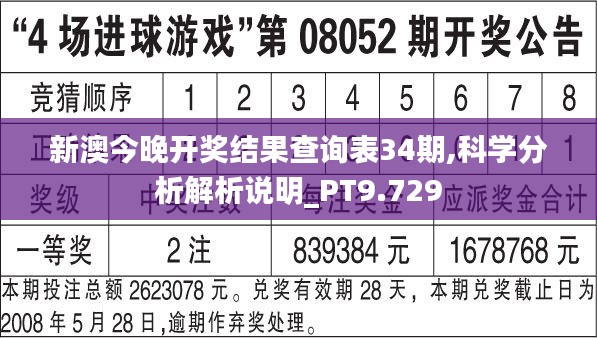 新澳今晚开奖结果查询表34期,科学分析解析说明_PT9.729