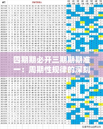 四期期必开三期期期准一：周期性规律的深刻体现与投资智慧
