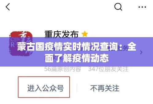 蒙古国疫情实时情况查询：全面了解疫情动态