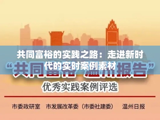 共同富裕的实践之路：走进新时代的实时案例素材