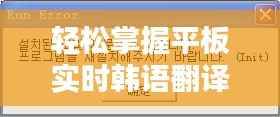 轻松掌握平板实时韩语翻译：实用指南全解析