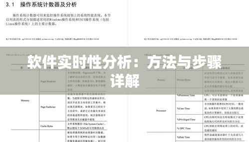 软件实时性分析：方法与步骤详解
