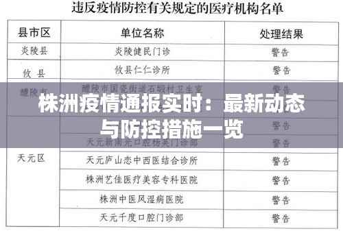 株洲疫情通报实时：最新动态与防控措施一览