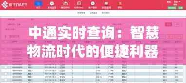 中通实时查询：智慧物流时代的便捷利器
