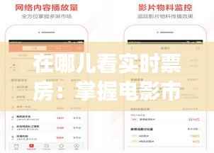 在哪儿看实时票房：掌握电影市场脉搏的便捷途径