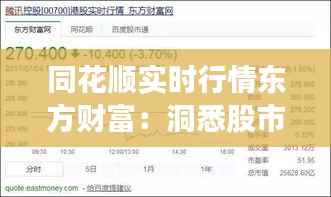 同花顺实时行情东方财富:洞悉股市脉搏的得力助手