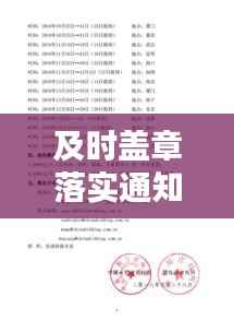 及时盖章落实通知的重要性与操作指南解析