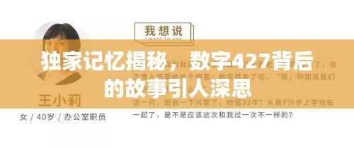独家记忆揭秘,数字427背后的故事引人深思