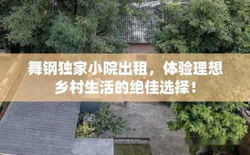 舞钢独家小院出租，体验理想乡村生活的绝佳选择！