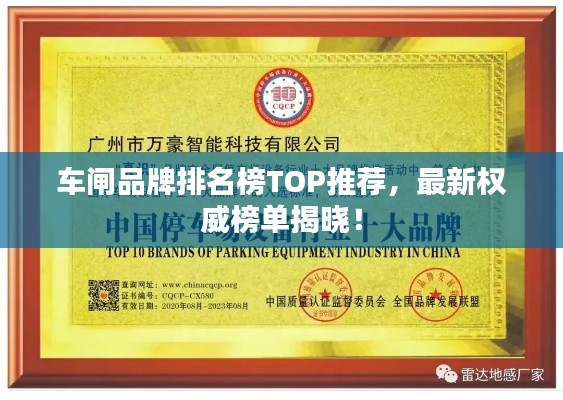 车闸品牌排名榜TOP推荐,最新权威榜单揭晓!