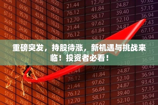 重磅突发,持股待涨,新机遇与挑战来临!投资者必看!