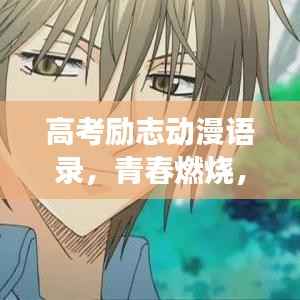 高考励志动漫语录，青春燃烧，梦想启航程！