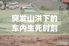 突发山洪下的车内生死时刻,白色车辆面临生死考验