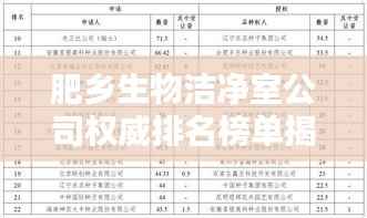 肥乡生物洁净室公司权威排名榜单揭晓