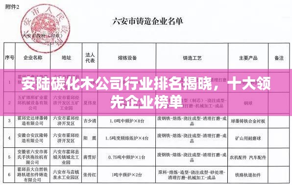 安陆碳化木公司行业排名揭晓，十大领先企业榜单