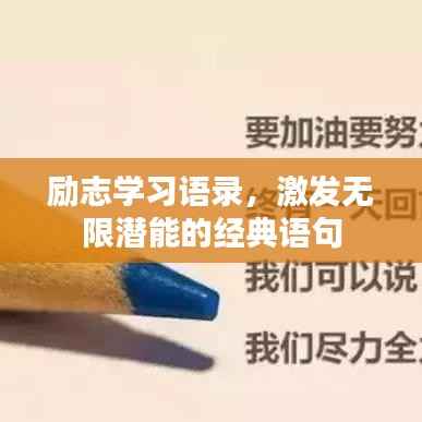 励志学习语录，激发无限潜能的经典语句