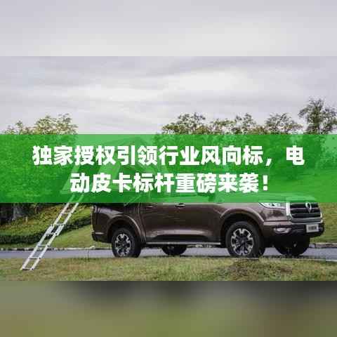 独家授权引领行业风向标，电动皮卡标杆重磅来袭！