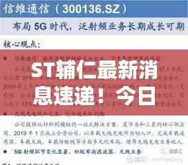 ST辅仁最新消息速递！今日动态一网打尽