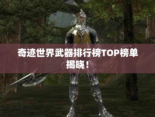 奇迹世界武器排行榜TOP榜单揭晓!