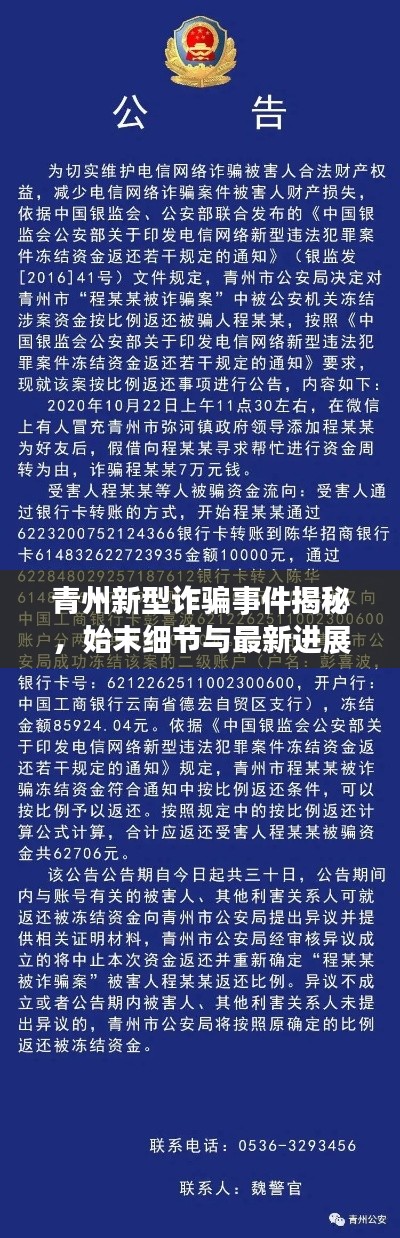 青州新型诈骗事件揭秘,始末细节与最新进展通报