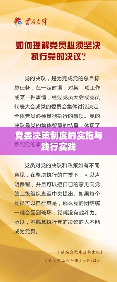 党委决策制度的实施与践行实践