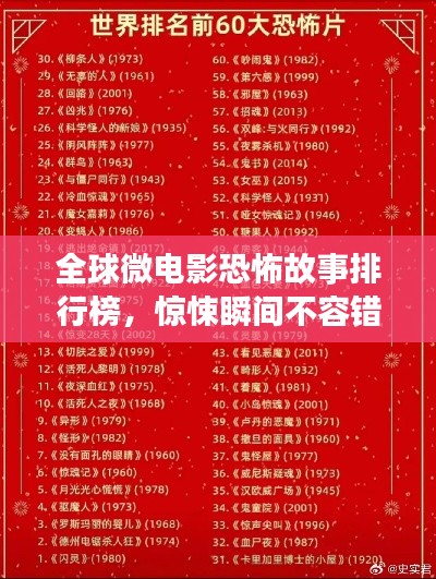 全球微电影恐怖故事排行榜，惊悚瞬间不容错过！