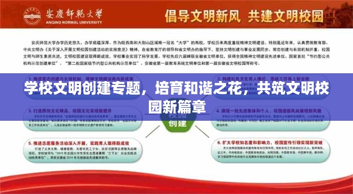 学校文明创建专题，培育和谐之花，共筑文明校园新篇章