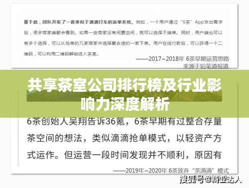 共享茶室公司排行榜及行业影响力深度解析