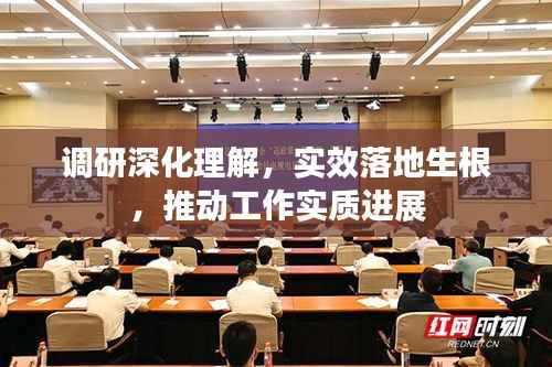 调研深化理解，实效落地生根，推动工作实质进展