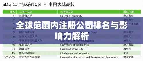 全球范围内注册公司排名与影响力解析