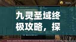 九灵圣域终极攻略，探索神秘领域的最新指南